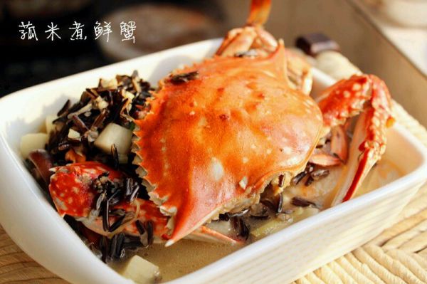 #超能量菰米试用之菰米煮鲜蟹