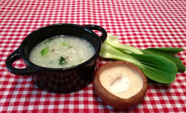 香菇油菜粥（宝宝辅食）