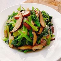 #太太乐鲜鸡汁玩转健康快手菜#香菇炒青菜苔的做法图解12