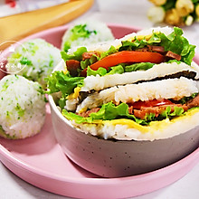 #秋天怎么吃#米饭三明治和西兰花饭团