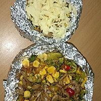 黑椒牛肉芝士焗饭的做法图解3