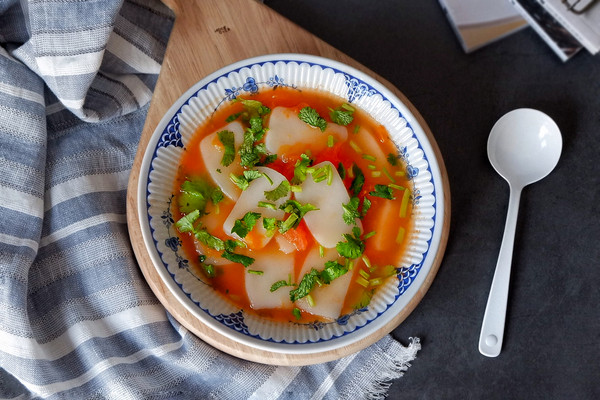 番茄年糕汤（无油）