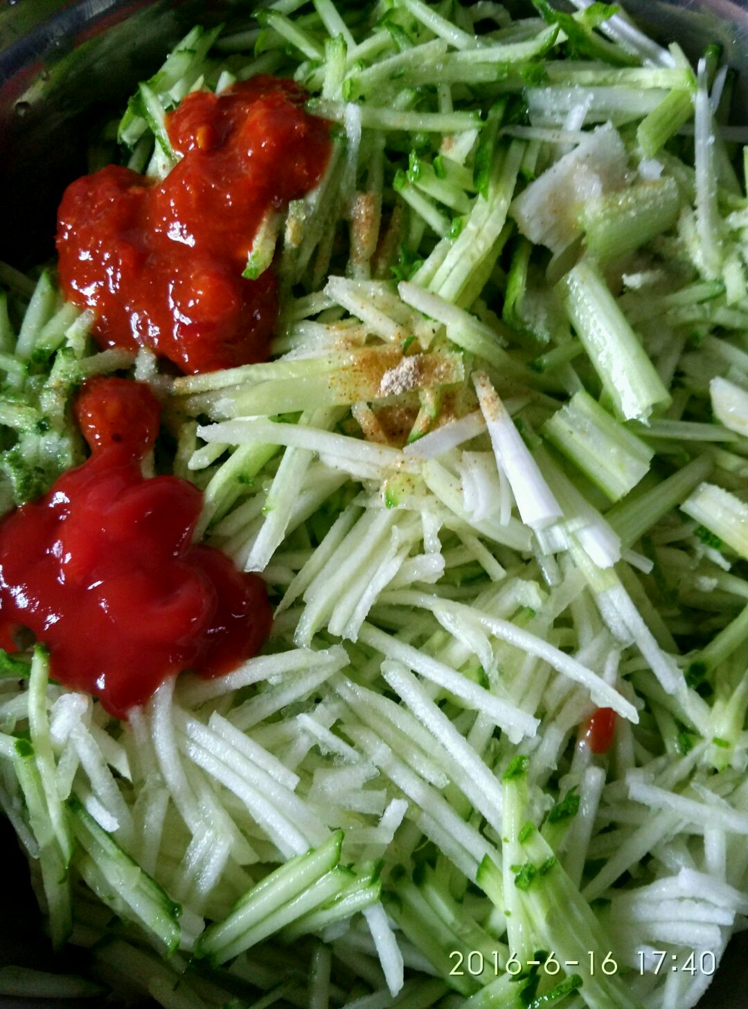 Mixed vegetables with three melons