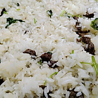 香菜牛肉炒饭的做法图解5