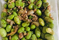 肉沫炒毛豆的做法