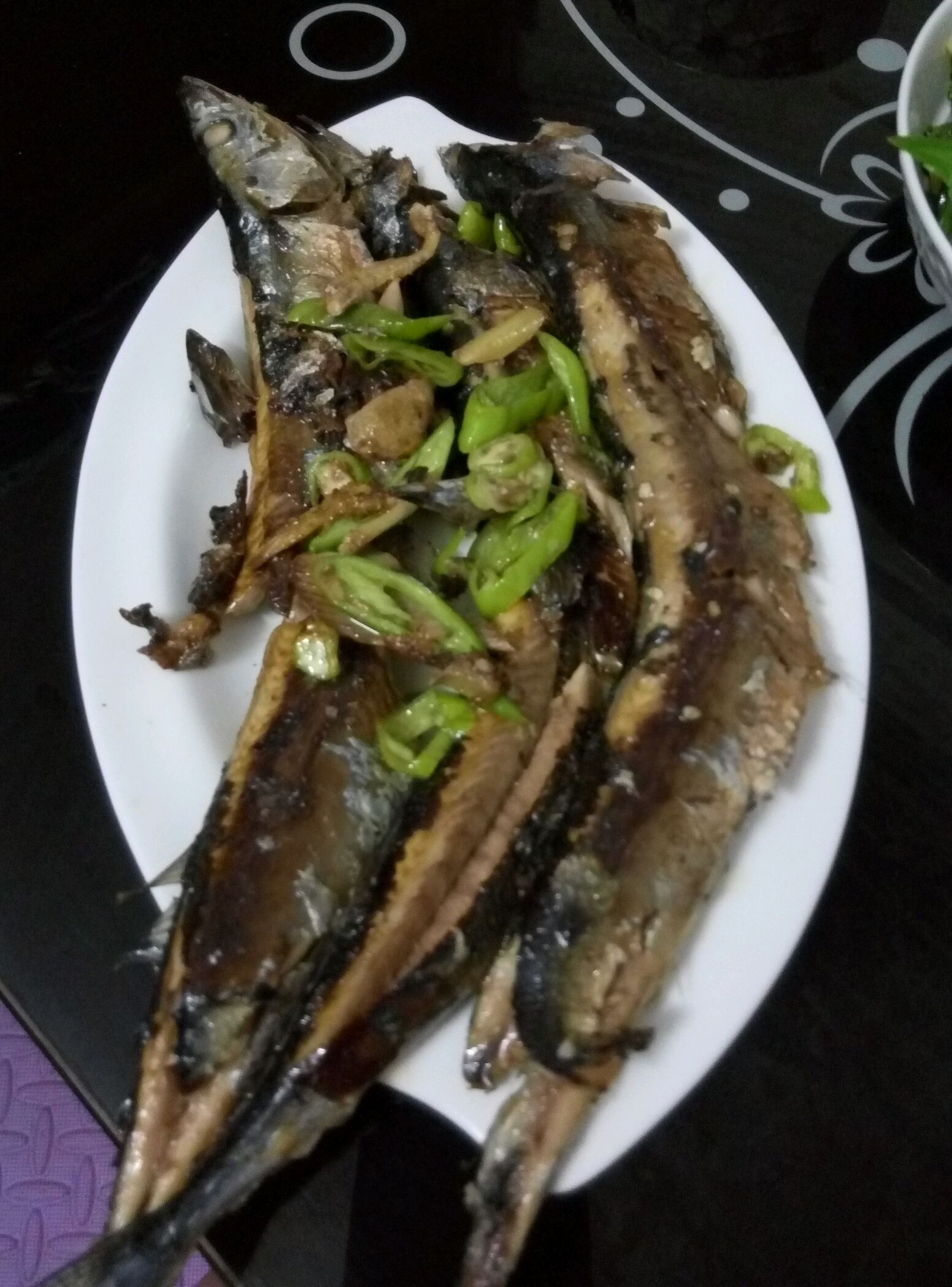 Fried cuttlefish in autumn