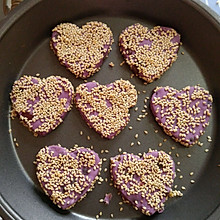 紫薯蜜豆糯米饼