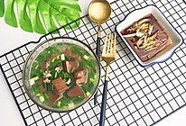 韭菜猪红汤#做道好菜，自我宠爱！#的做法