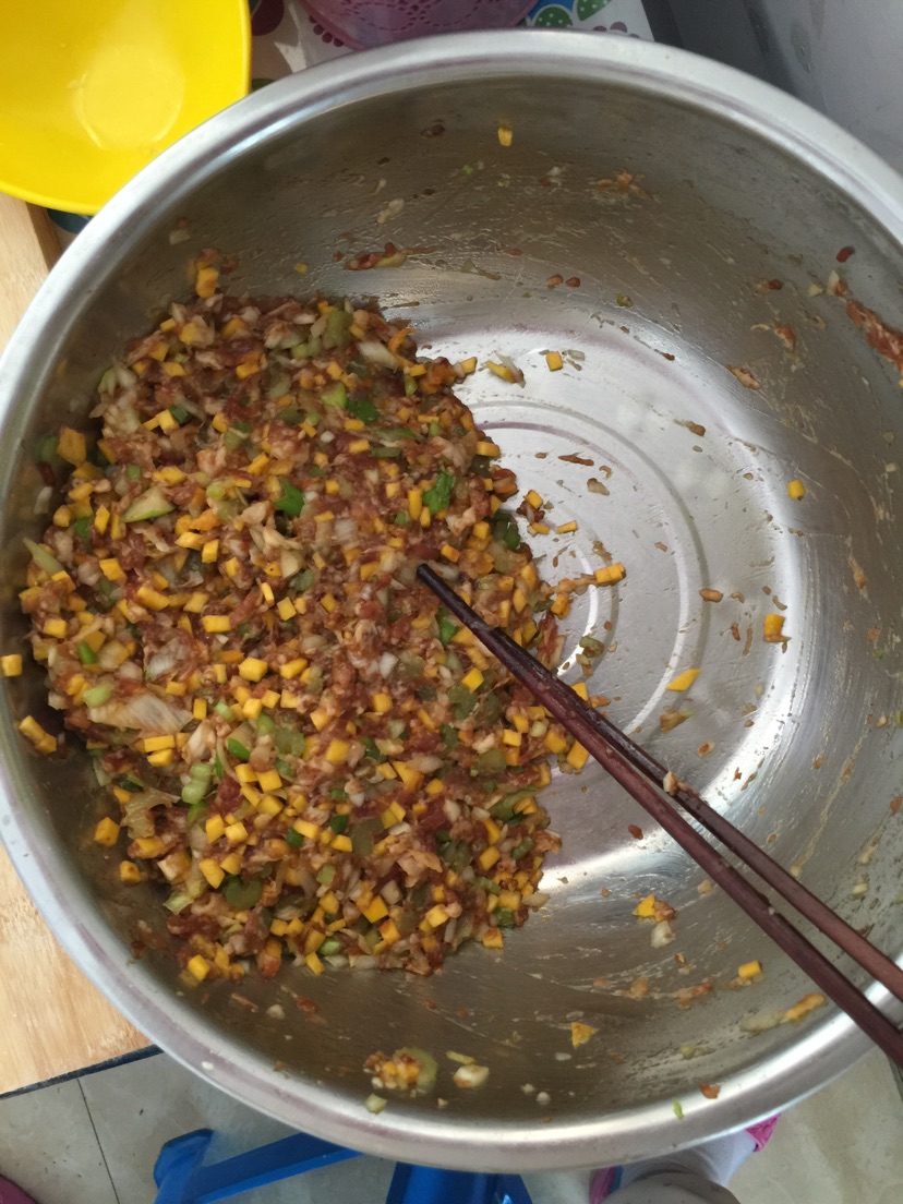 彩色饺子的做法图解4