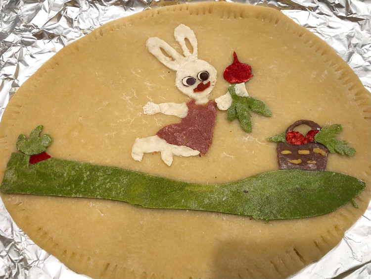 快乐的小白兔装饰——烤饼（4）的做法