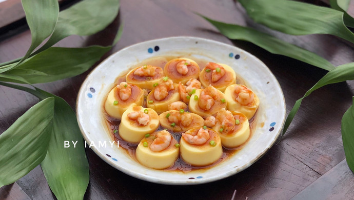 虾仁蒸玉子豆腐