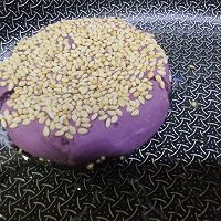 香煎芝士心芝麻紫薯饼的做法图解12