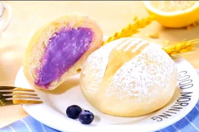 紫薯芋泥日式冰面包(直接法)