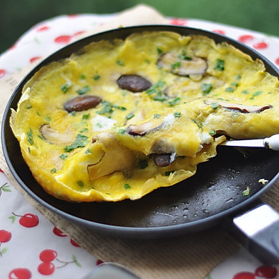香菇煎蛋——早餐