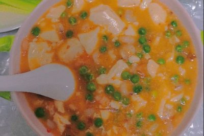 虾仁烩豆腐