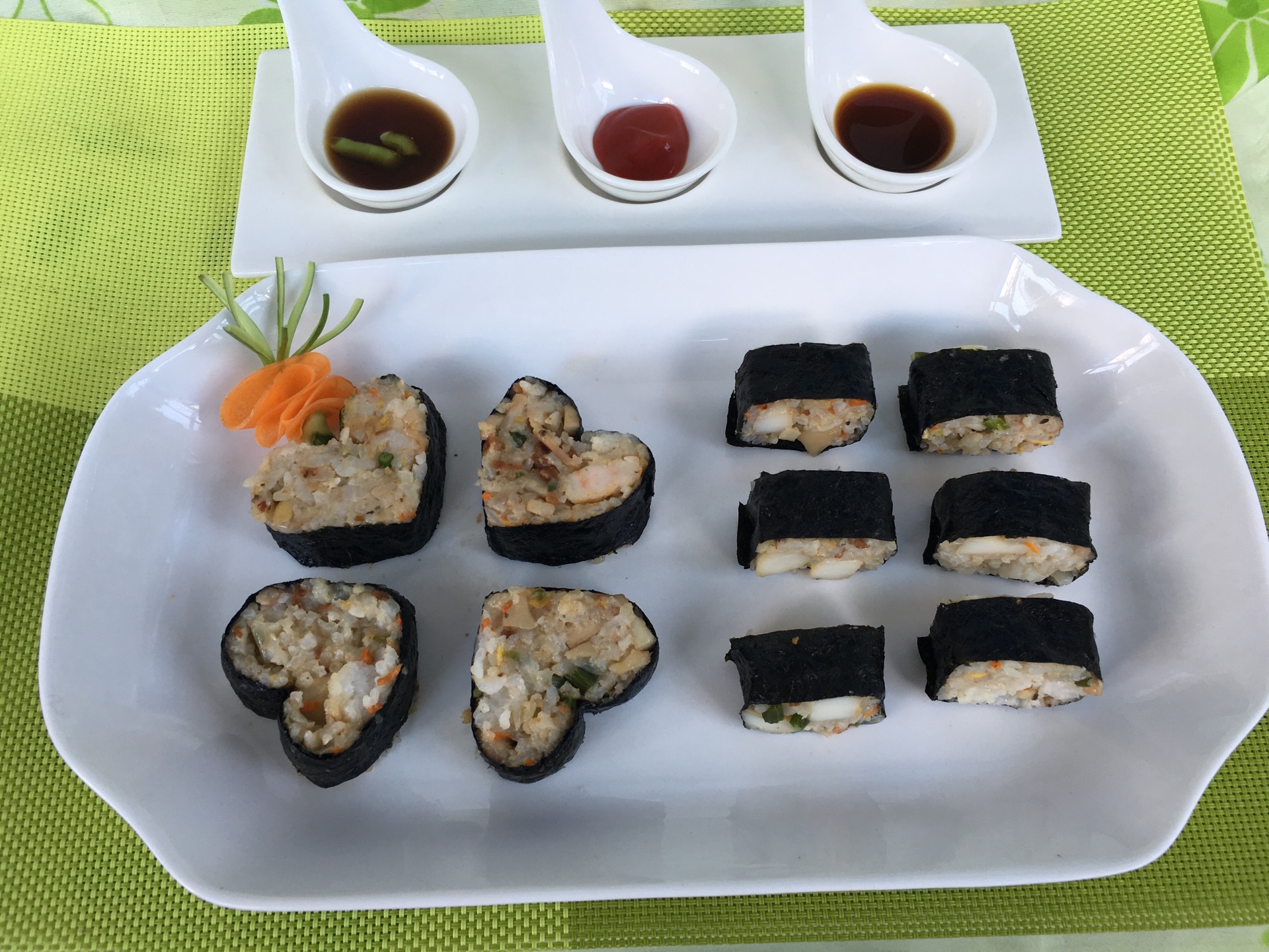逗逼大静 各种口味紫菜包饭的做法图解13