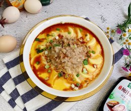 #百变鲜锋料理#玉子豆腐蒸鸡蛋肉饼的做法