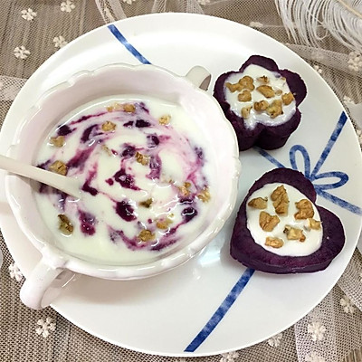 紫薯核桃酸奶