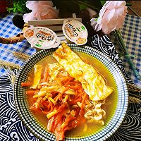 减脂早餐海鲜菇萝卜蛋清面‼️的做法图解5