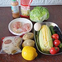 #321沙拉日#生菜土豆泥鸡丝藜麦果蔬沙拉的做法图解1