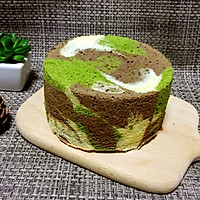 迷彩戚风蛋糕（6寸）的做法图解14