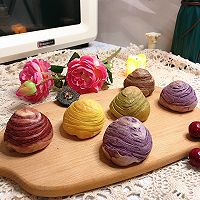彩色螺旋蛋黄酥的做法图解31