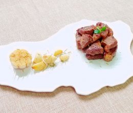 蒜香黑椒牛肉粒的做法