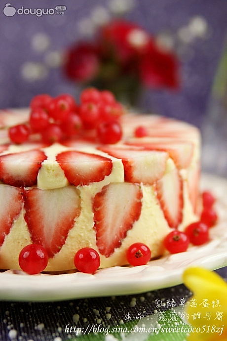 乳酪草莓蛋糕的做法