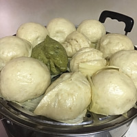 红豆+红枣包子，核桃+花生+黑芝麻+白糖包子的做法图解5