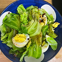 减脂菜：卷心菜拌鸡蛋，中式沙拉的做法图解5