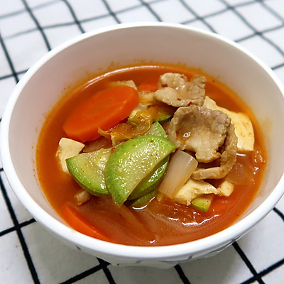 超简单轻食之韩式泡菜豆腐汤