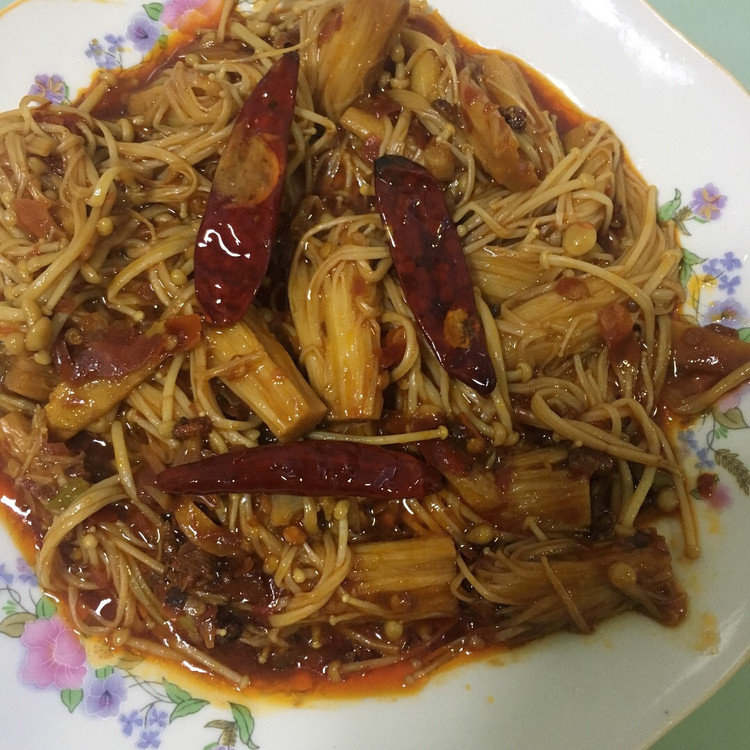 香辣金针蘑的做法