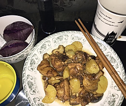 香菇（土豆）鸡腿的做法
