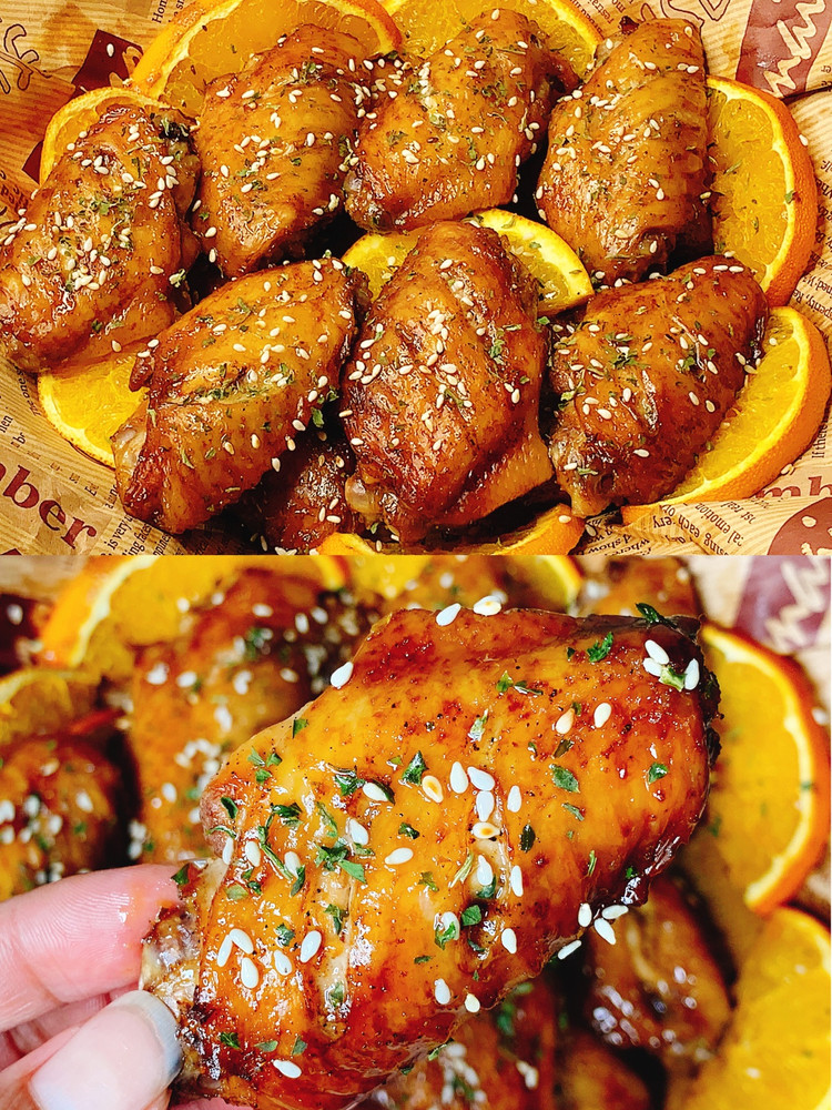 低卡无油❗️清新不腻的橙香鸡翅的做法