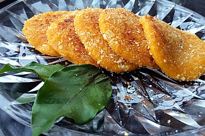 黄金软糯南瓜饼-用平底锅煎出来的健康美味