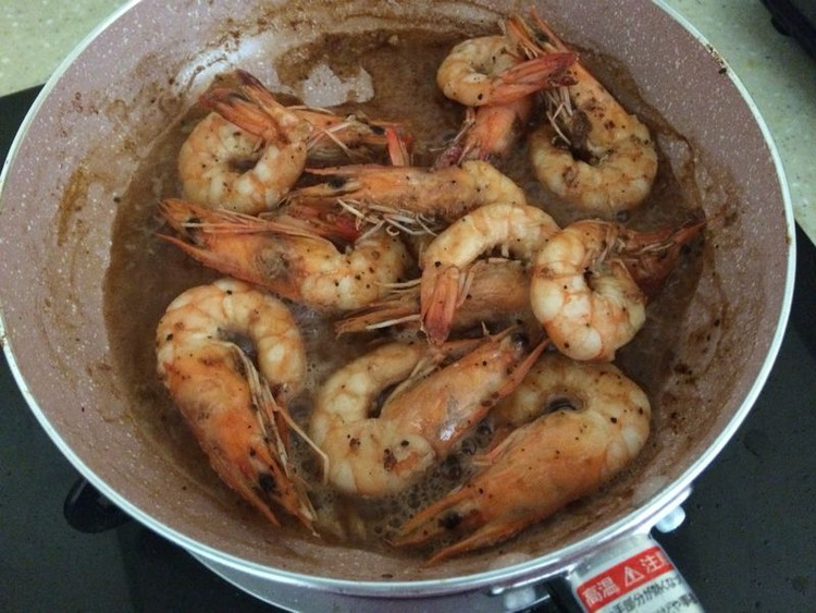 黑胡椒虾的做法