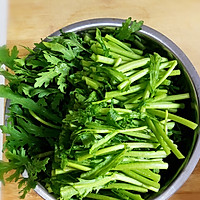 蒜蓉蚝油茼蒿-营养的绿色菜的做法图解1