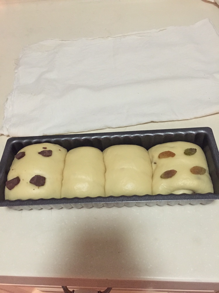 三种口味混合面包（原味，巧克力，葡萄干）的做法图解12