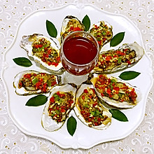 蒜蓉彩椒烤牡蛎