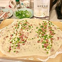 香葱培根烟肉饼的做法图解9