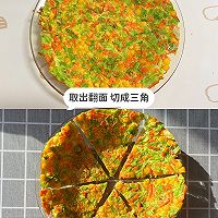 蔬菜鸡蛋饼（无油低卡0面粉）❗️营养早餐❗️的做法图解5