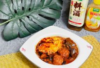 #鸡汁入家宴 感恩正当“食”#丸子炖茄子的做法