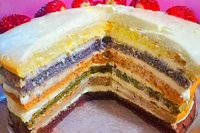 彩虹蛋糕(无色素版)