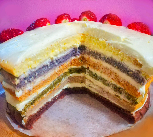 彩虹蛋糕(无色素版)