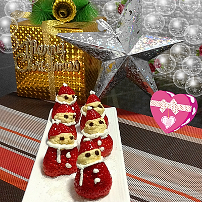 圣诞甜点——草莓版圣诞老人