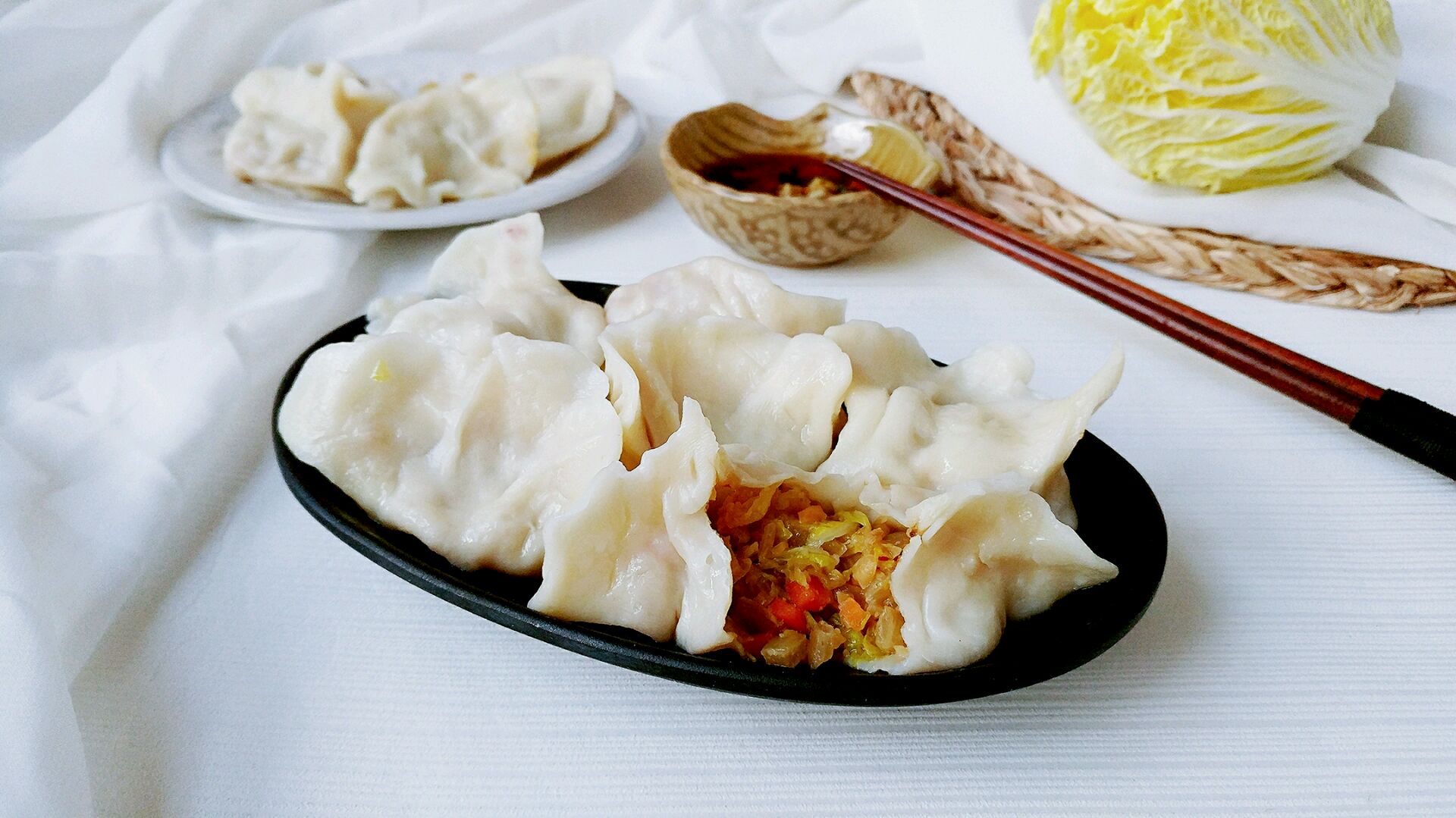 Peanut and cabbage dumplings