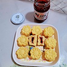 #丘比小能手料理课堂#超简单果酱流心绿豆糕