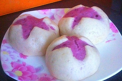 紫薯花开馒头