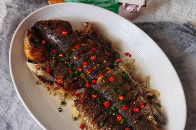 青花椒盐烤鱼❗️空气炸锅食谱