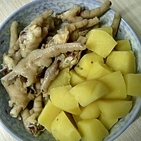 红烧土豆鸡爪的做法图解4